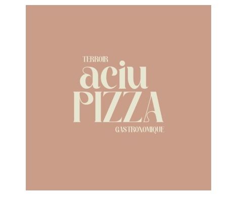 Logo Aciu Pizza entouré blanc