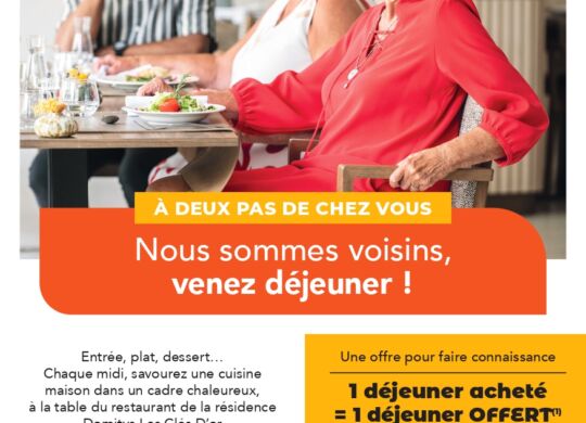 1-DEJEUNER VOISINS 1 ACHETE 1 OFFERT RESTAURANT DOMITYS Orthez
